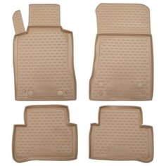 Коврики в салон MERCEDES- BENZ СLS- Class W219 2004->, 4 шт. (полиуретан, бежевые) Element