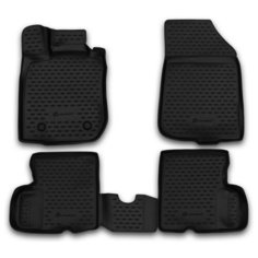 Коврики 3D в салон NISSAN Terrano, 2014-2016, 2WD, 4 шт. (полиуретан) Element