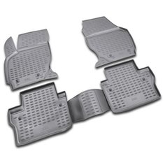 Коврики в салон VOLVO S80 2006->, 4 шт. (полиуретан, серые) Element