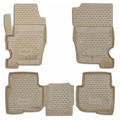 Коврики в салон LAND ROVER Discovery 4, 2010-2014, 4 шт. (полиуретан, бежевый) Element