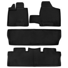 Коврики в салон подходят для TOYOTA Sienna (II, IIр) 2003-2010, 4 шт. (полиуретан, серый) Element