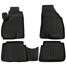Коврики в салон HYUNDAI Santa Fe Classic 2001-2006, 4 шт. (полиуретан, серые) Element