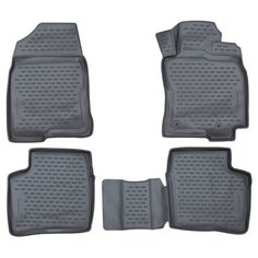 Коврики 3D в салон TOYOTA Prius-20 RH /DAA- NHW20/, 09/2003-05/2009, Правый руль, 4 шт. (полиуретан, серые) Element