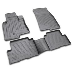 Коврики в салон MITSUBISHI Pajero III 5D 1999-2006, 4 шт. (полиуретан, серые) Element