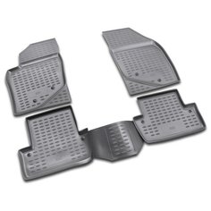 Коврики в салон VOLVO S60 2001-2009, 4 шт. (полиуретан, серые) Element