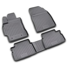 Коврики в салон TOYOTA Auris 03/2007-2013, 4 шт. (полиуретан, серые) Element