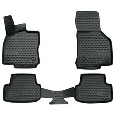 Коврики 3D в салон VW Golf VII, 2013-> 4 шт. (полиуретан, серые) Element