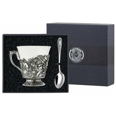 Чашка чайная Кольчугинский мельхиор "Охотничья"