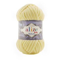 Пряжа Alize Velluto 100гр. 68м. (100% микрополиэстер) (13 светлый лимон) 5 шт