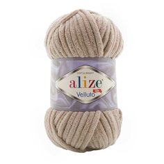 Пряжа Alize Velluto 100гр. 68м. (100% микрополиэстер) (530 бежевый) 5 шт