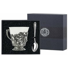 Чашка чайная Кольчугинский мельхиор "Медведь"