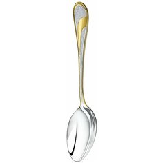 Ложка столовая Кольчугинский мельхиор "Метелица" с позолотой, 6 шт