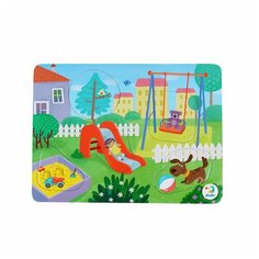 Пазл- сортер "Во дворе" 5 элементов Dodo