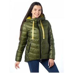 Куртка женская EVACANA 21403 размер 48, зеленый