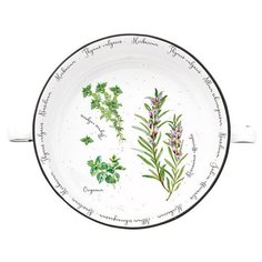 Фарфоровый салатник Herbarium, диаметр 12 см, цвет белый, Easy Life, EL-R2206_HERU