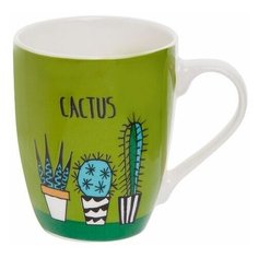 Кружка керамическая, 360 мл, Кактусы 1-2, PERFECTO LINEA (30-033604)