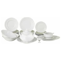 Столовый сервиз на 6 персон 25 предметов Leander "Соната /Белый узор" / 158449