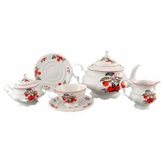 Чайный сервиз на 6 персон 15 предметов Leander "Соната /Вишенка" / 158467