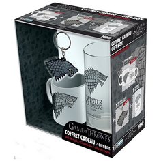 Набор подарочный Game Of Thrones: Stark – Winter Is Coming (кружка + стакан + брелок) Ab Ystyle
