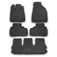 Коврики в салон TOYOTA Highlander 2014->, 5 шт. (полиуретан) Element