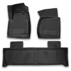 Коврики в салон УАЗ Patriot 3163, 2014-2016, 3 шт. (полиуретан) Element