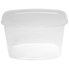 Контейнеры пищевые одноразовые Контейнеры одноразовые OfficeClean 750мл, набор 100шт без крышек, 138*102*91мм, ПП, прозрачные
