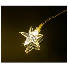 Гирлянда светодиодная Perfeo "Звёздочка 1" 10LED, прозрачный пластик, 1.5м, 2хАА