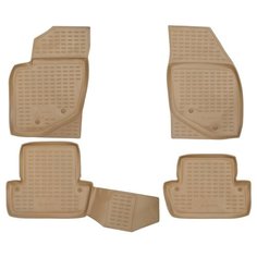 Коврики в салон VOLVO S60 2001-2009, 4 шт. (полиуретан, бежевые) Element