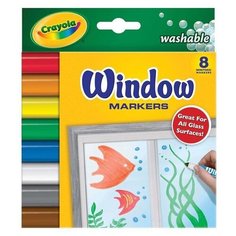 Маркеры для рисования на стекле, 8 штук Crayola