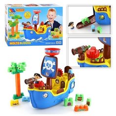 Набор "Пиратский корабль" + конструктор (30 элементов) (в коробке) Полесье