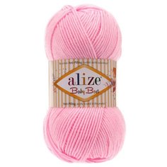 Пряжа Alize Baby Best 100г 240м (10% бамбук, 90% акрил) с эффектом АНТИПИЛЛИНГ (191 розовый) 5 шт