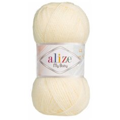 Пряжа Alize My baby 50г 150м (100% акрил) (1 кремовый) 5 шт