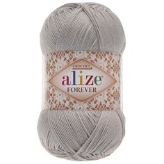 Пряжа ALIZE Forever crochet 50гр. 300м. (100% микроакрил) ТУ (52 светло-серый) 5 мотков