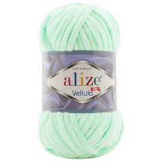 Пряжа Alize Velluto 100гр. 68м. (100% микрополиэстер) (464 мята) 5 шт