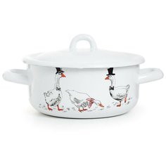 Кастрюля "Гуси" цилиндрическая 1,45 л ЭСТЕТ