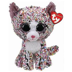 Мягкая игрушка TY Кошка Конфетти, 15 см