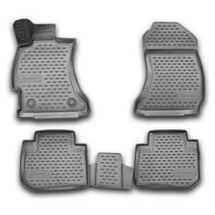 Коврики 3D в салон SUBARU Forester, 2013-2018, 4 шт. (полиуретан) Element