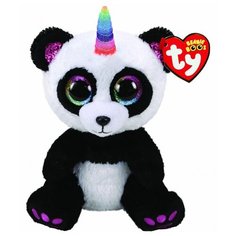 Мягкая игрушка TY Панда с рогом, 25 см
