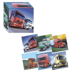 Кубики (4 куб) "Грузовики Гелий