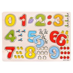 Пазл- вкладыш "Цветные цифры Щепочка