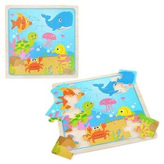 Пазл- вкладыш в рамке "Морская жизнь Щепочка