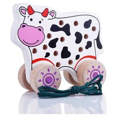 Шнуровка- каталка "Корова Alatoys