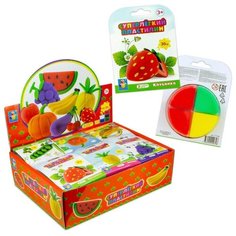 Суперлёгкий пластилин, 1TOY, & quot;Фрукты, овощи и ягоды& quot;, 30 гр, 3 цвета