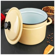 Кастрюля Керченская эмаль 6 л, без деколи КМЗ