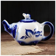 Чайник заварочный Керамика ручной работы "Слоник", роспись, 0,8 л