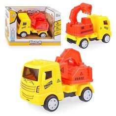 Машина Oubaoloon Грузовик-экскаватор с поворотной платформой, в коробке (345-30A)