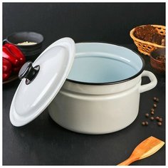 Кастрюля Керченская эмаль 5 л, без деколи КМЗ