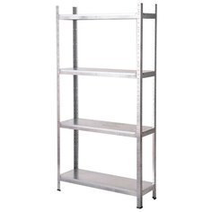 Металлический стеллаж 4 полки First Logistik HIT POWER (оцинкованный) 91.2х30х182.4 см серебристый