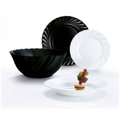 Столовый сервиз "ТRIANON" Black&White на 6 персон из 19 пр. (Arc international арт.G8733) Luminarc