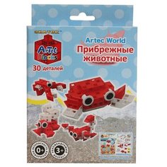 Конструктор-кубики Знаток Artec World «Прибрежные животные», 30 деталей (15-2349-ART)